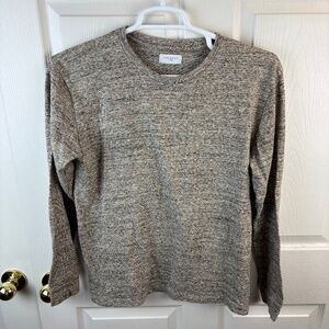 Men's John Elliott Long Sleeve Beige Top Cotton